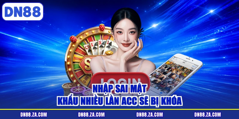 Nhập sai mật khẩu nhiều lần acc sẽ bị khóa